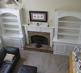 built in bookshelves in living room, home decor, shelving ideas, storage ideas, Finished product