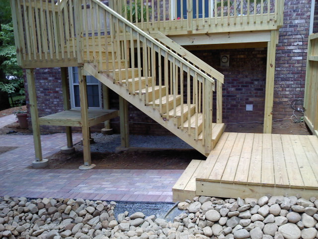 a deck i built for an architect last summer, decks, outdoor living, Deck construction customer s design