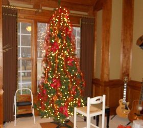q as i promised here is more holiday decor featured below is a tree that i did last, christmas decorations, seasonal holiday decor, Almost done