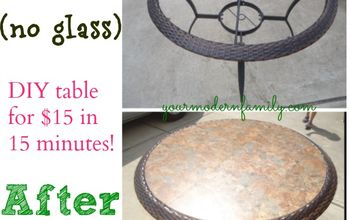  Substitua a mesa de vidro por uma mesa de azulejo por menos de US $ 15 em 15 minutos!