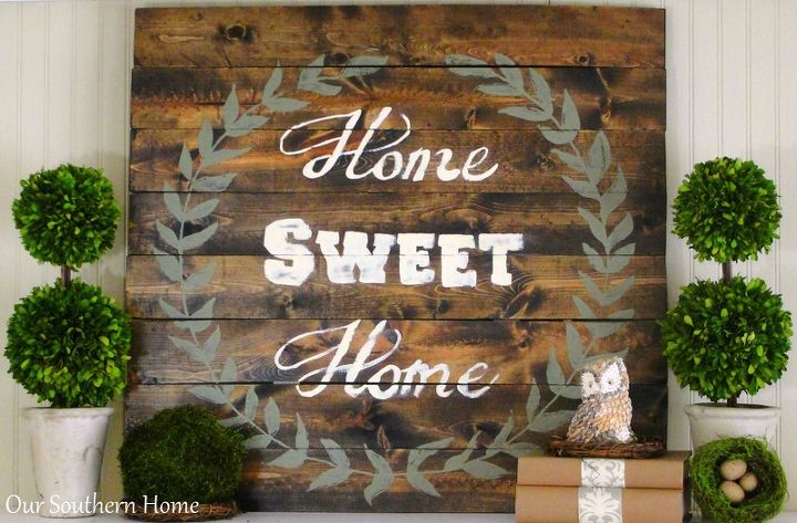 home sweet home sign with annie sloan chalk paint, chalk paint, crafts, home decor, living room ideas, painting, woodworking projects, Great for spring and summer