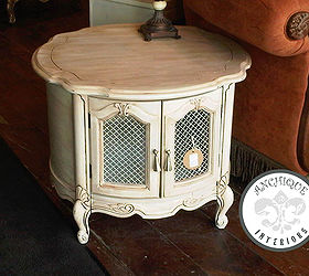 chalk paint decorative paint by annie sloan, chalk paint, painted furniture, End Table finished in Chalk Paint decorative paint by Annie Sloan Old White with clear and dark wax