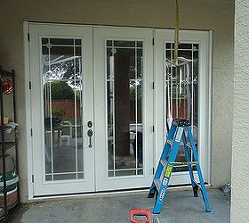 we had a huge 3 panel sliding glass door that wouldn t seal was off of it s track it, French doors