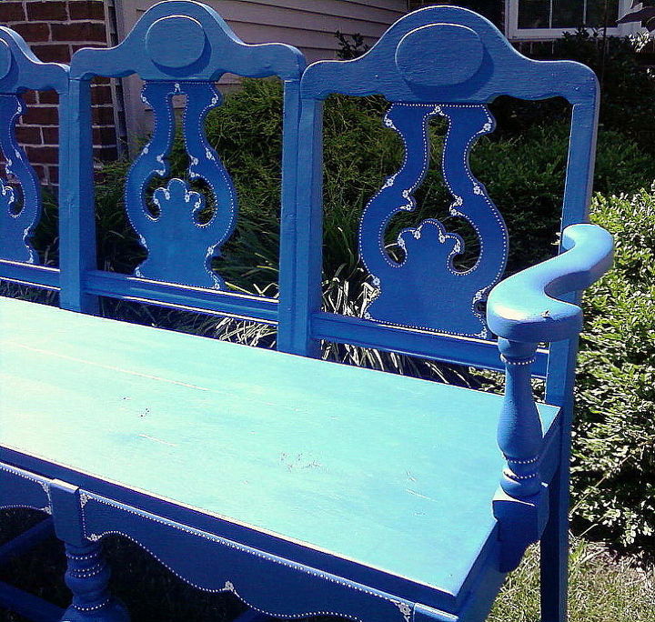 chair bench, painted furniture, repurposing upcycling, Painted Chair Bench