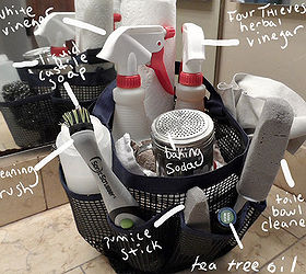 natural cleaning tote, cleaning tips, Keep all of your tools in one place