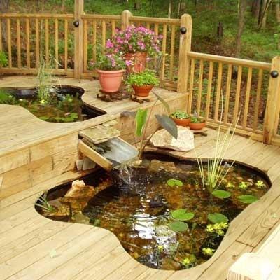 waterscapes create beautiful backyards, This is a nice way to bring your deck to life via Flower Story on Facebook