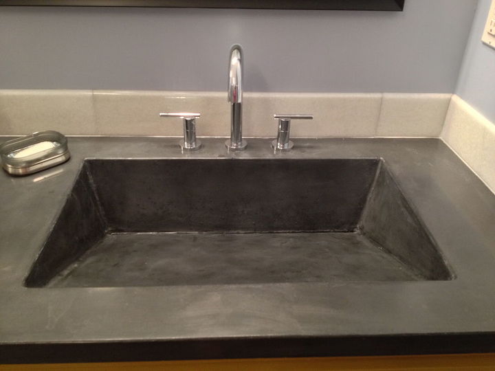 custom concrete bath vanities by burco, bathroom ideas, home decor