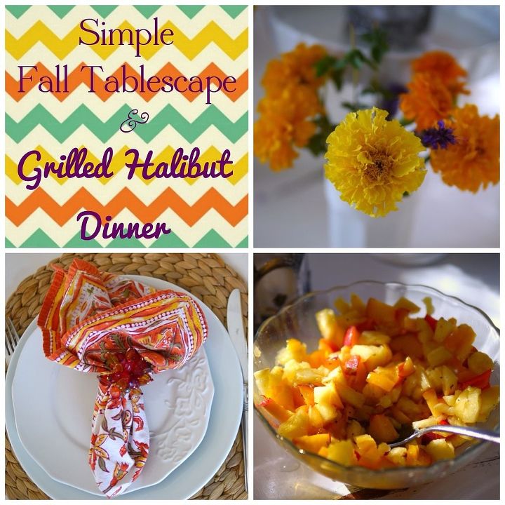 fall tablescape using marigolds, seasonal holiday decor