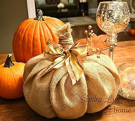 how to make a burlap pumpkin, crafts, seasonal holiday decor