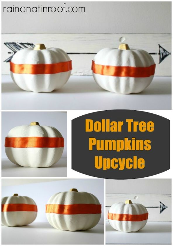dollar tree pumpkins upcycle, crafts, repurposing upcycling, seasonal holiday decor