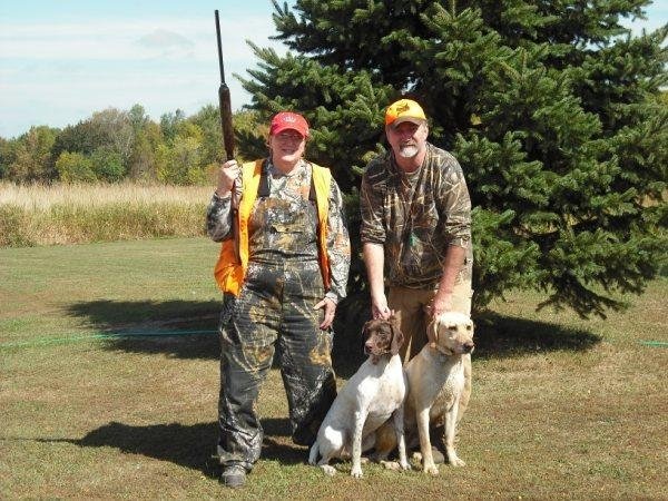 hunting pheasants with my scott and pups, outdoor living, Here we all are Scott my Fiancee