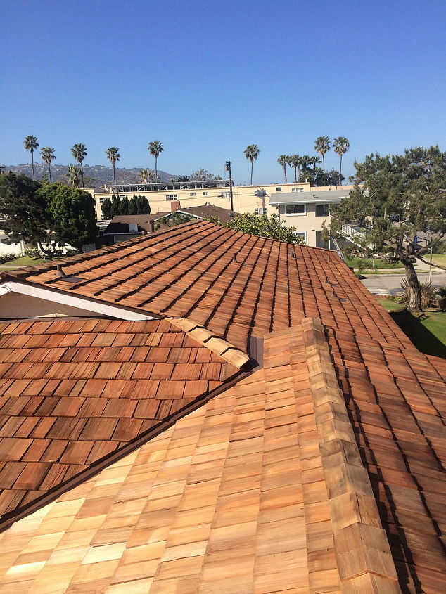 classic cedar shake roof installation in redondo beach california, roofing, woodworking projects
