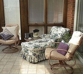 slipcover lesson from a master, home decor, reupholster, Original floral fabric