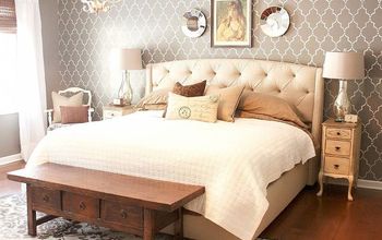 Master Bedroom Makeover Using A Cutting Edge Stencil