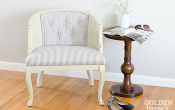 Reupholstered Tufted Cane Chair Tutorial - Part 2