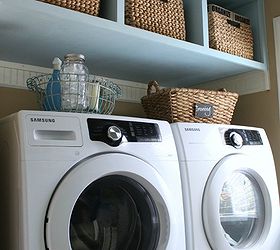 guess what we re having a live laundry room chat tomorrow, laundry rooms, organizing, Amy from Atta Girl Says turned her dreaded laundry room into a happy place