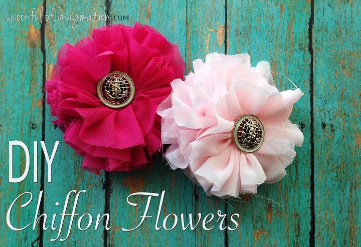 diy chiffon flowers, crafts, wreaths