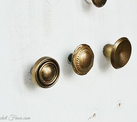 re purposed cabinet knobs christmas tree, christmas decorations, crafts, diy, how to, repurposing upcycling, seasonal holiday decor, Attach to board using short screws