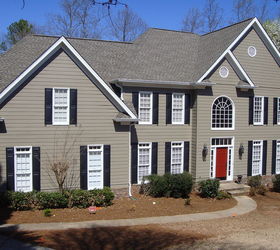 straight from alpharetta ga recently completed rennovation including stucco, curb appeal, home maintenance repairs, roofing, wall decor, AFTER