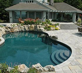 upgrading backyard can create completely different property, decks, landscape, outdoor living, patio, pool designs, spas, Upgraded Pool