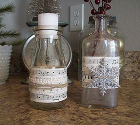 Vintage Bottles Turned Holiday Decor