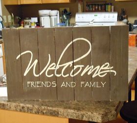 pallet signs, diy, home decor, painted furniture, pallet, repurposing upcycling, woodworking projects, Welcome