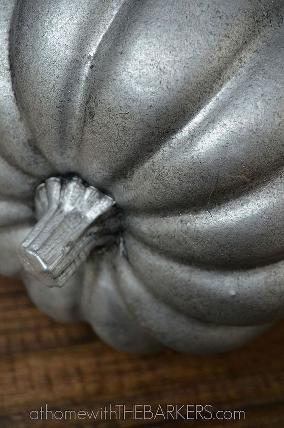 how to get an aged zinc look on a plastic pumpkin, crafts, painting, Finished Pumpkin looks really expensive now
