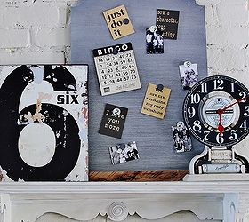 how to make a faux zinc memo board, crafts, painting, woodworking projects, The memo board is the perfect place to display photos It can be hung on the wall or displayed on a shelf