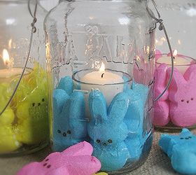 easter fun my peeps mason jar candles, crafts, easter decorations, mason jars, seasonal holiday decor, Super easy and fun candles for your Easter decor