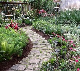 concrete garden path, concrete masonry, outdoor living, Garden Walkway