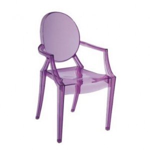 seductive and deep shades of purple from soft lilacs to regal amethys, home decor, Purple Furniture AccEase into purple furniture with the soft hue of a transparent Louis Ghost Armchair