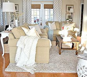 revamped great room, chalk paint, home decor, living room ideas, We brought our love seat in for extra seating