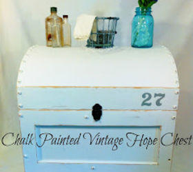 chalk painted vintage hope chest, chalk paint, painted furniture, Tutorial on a DIY Chalk Painted Vintage Hope Chest