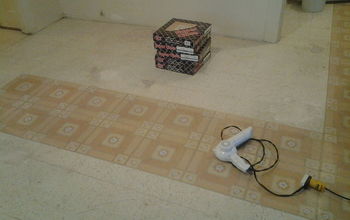 Installing new linoleum floor