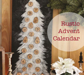 rustic advent calendar, seasonal holiday d cor