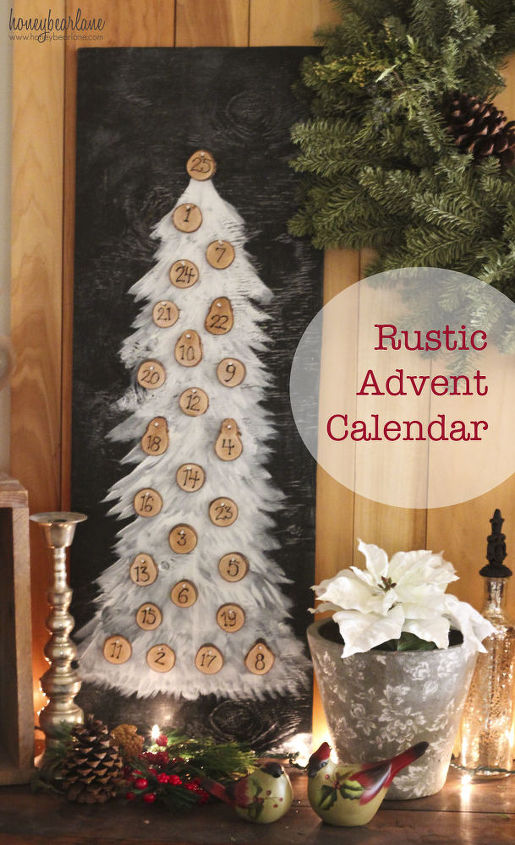 rustic advent calendar, seasonal holiday d cor
