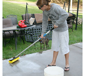 time to spruce up the patio before after, outdoor living, patio, giving it a good scrub