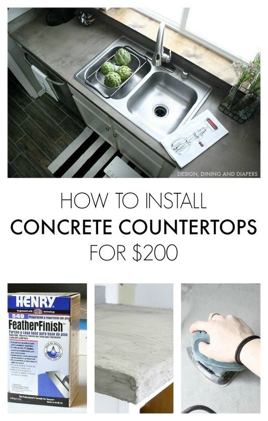 my experience installing concrete countertops for only 200, concrete masonry, concrete countertops, countertops, diy, how to, kitchen design