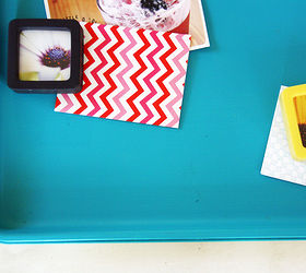 diy baking sheet magnet board, crafts, repurposing upcycling, Transform a crusty old baking sheet into a pretty magnet board with just a coat of paint
