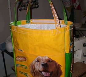 custom tote made from recycled material, crafts, repurposing upcycling