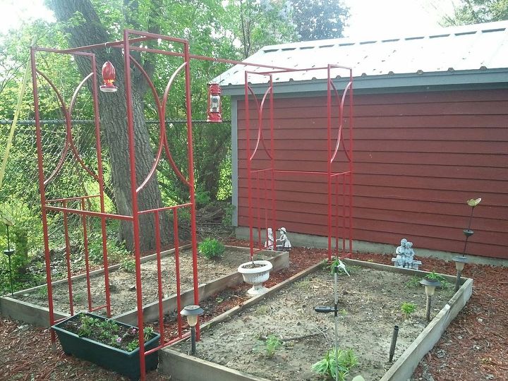new trellis made out of an old gazebo, flowers, gardening, mason jars, outdoor living, perennial, repurposing upcycling