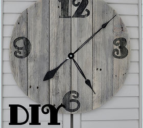 easy diy pallet clock, crafts, home decor, outdoor living, pallet, repurposing upcycling, This is the easiest DIY wood clock ever How do I know Because I actually did this without any help from The Husband