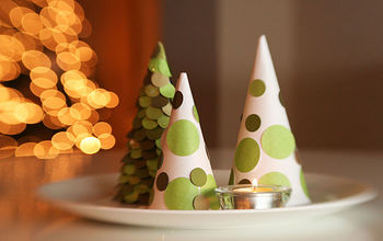 Snow Cone Christmas Trees for Centerpiece or Mantle Decor
