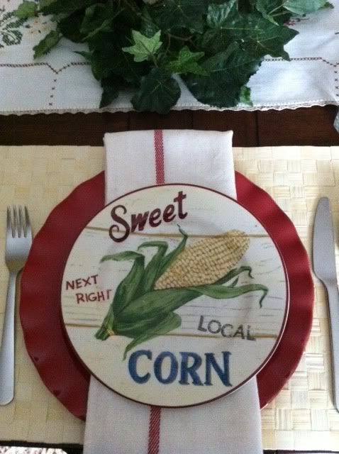 farm fresh table, home decor, I purchased the plates at Goodwill on a 50 off day so they were only 25 each