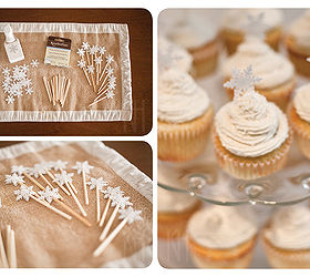 the magical use of creative craft and imagination, crafts, doors, home decor, Snowflake Cupcakes