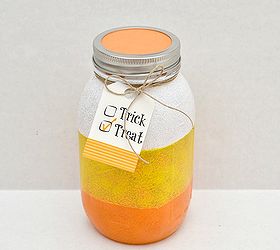 fall candy corn treat jar, crafts, mason jars