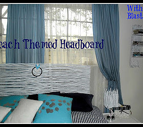 beach themed headboard made from re purposed garden reeds, bedroom ideas, crafts, home decor, wreaths