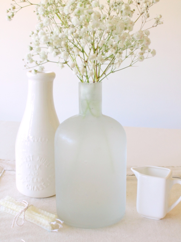 decorating with winter whites, home decor, It all started with a white sea glass vase I found on a clearance table for 3 00