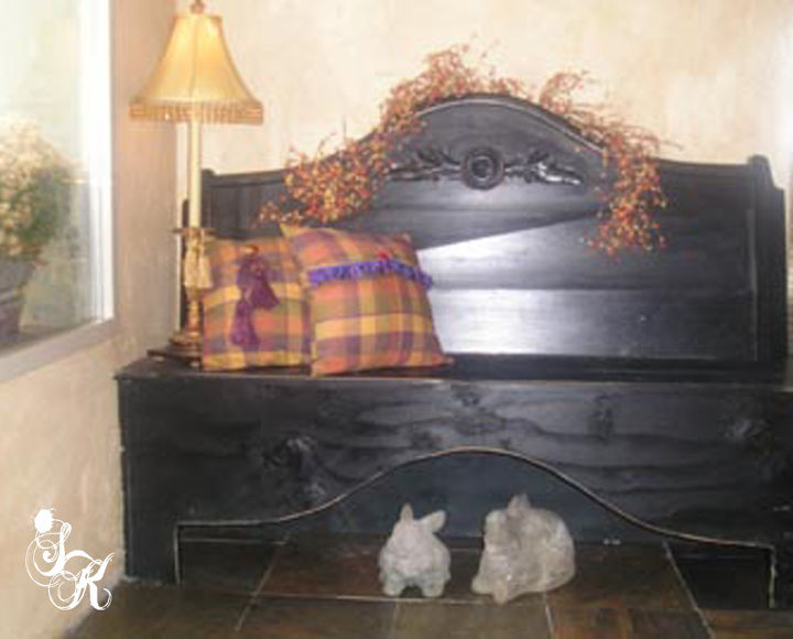 sk s old headboard bench, painted furniture, repurposing upcycling