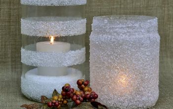 Snowy Winter Candleholders Made With Epsom Salt